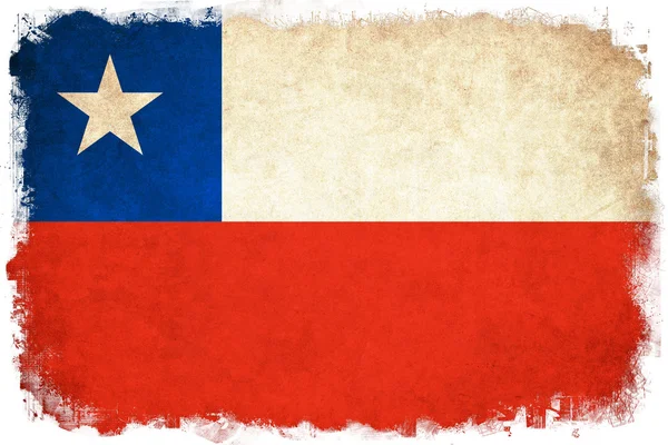Иллюстрация гранж-флага Чили — стоковое фото
