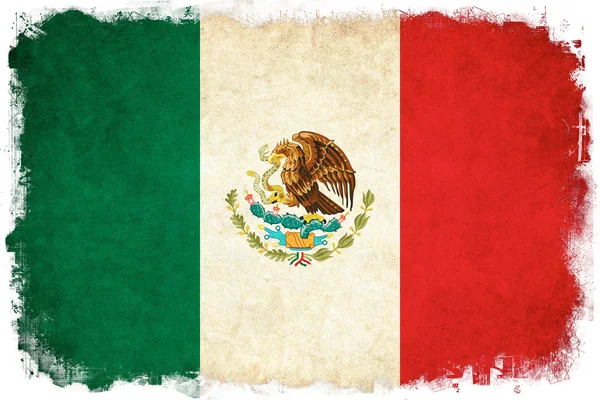 Mexique drapeau grunge illustration du pays — Photo