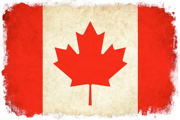 Canada grunge vlag illustratie van land — Stockfoto