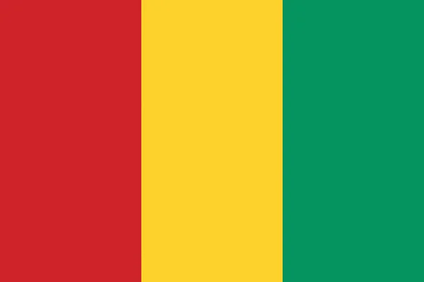 Republiek Guinee vlag illustratie van land — Stockfoto