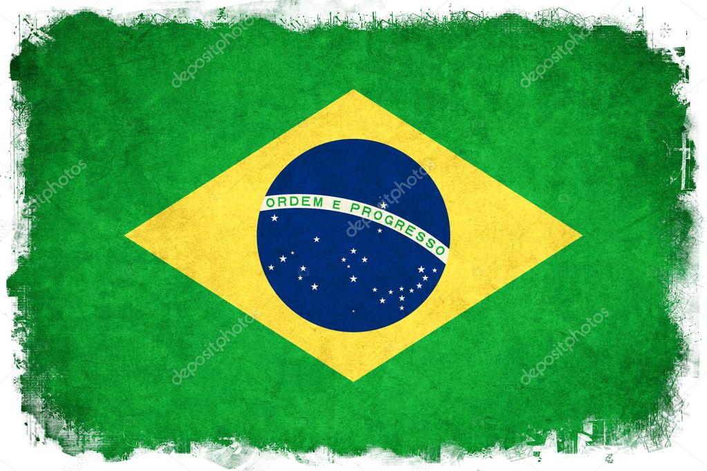 Brasil grunge flag illustration of country