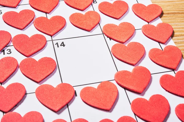 Dia de São Valentim em agenda — Fotografia de Stock