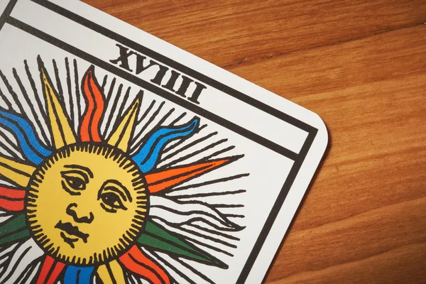 Tarot card sun for clairvoyance and divination — Stock Photo, Image