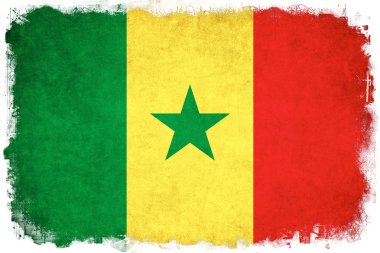 Senegal grunge bayrak çizimi Afrika ülkesi