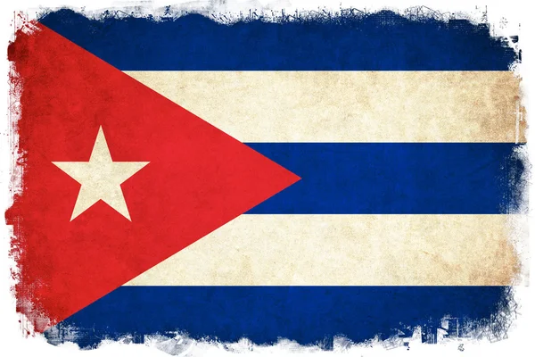Иллюстрация кубинского гранж-флага — стоковое фото