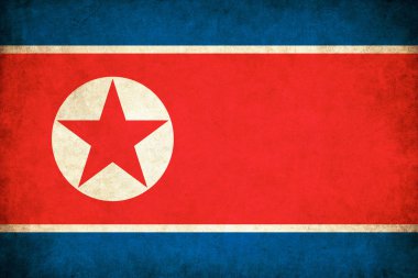 Kuzey Kore grunge bayrak çizimi Asya ülkesi