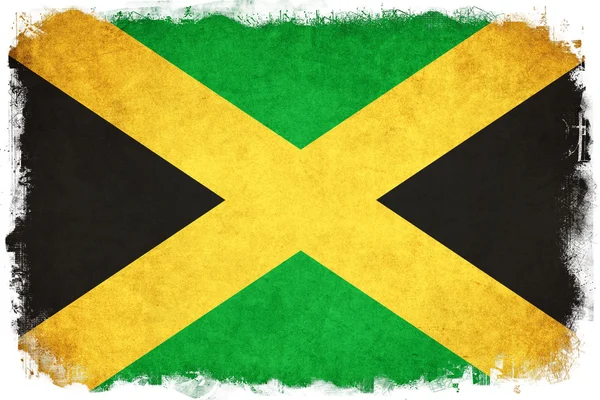 Jamaica grunge flagga illustration av land Royaltyfria Stockfoton