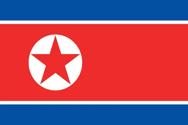 亚洲国家的朝鲜国旗插图 图库照片