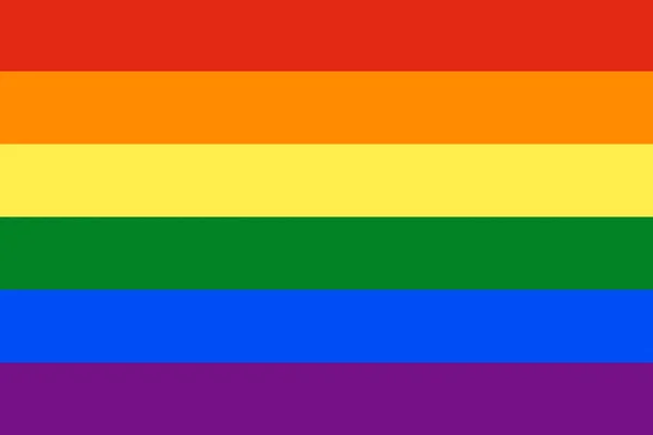 男同性恋和女同性恋的彩虹旗插图 — 图库照片