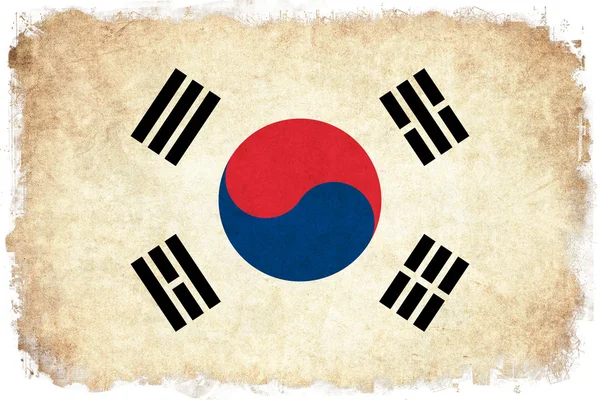 Νότια Κορέα grunge σημαία Εικονογράφηση της ασιατικής χώρας — Φωτογραφία Αρχείου