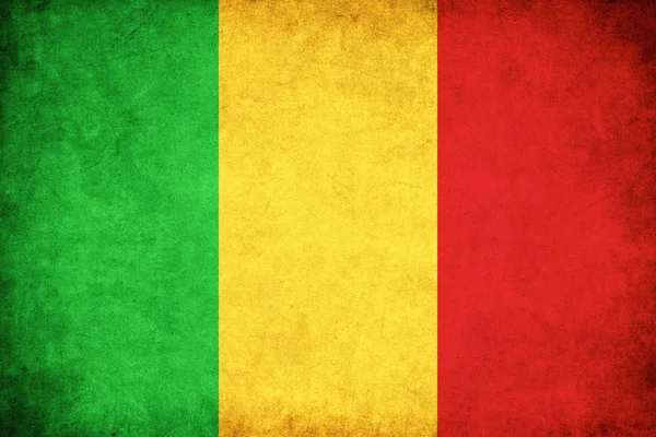 Malí bandera grunge ilustración del país africano — Foto de Stock