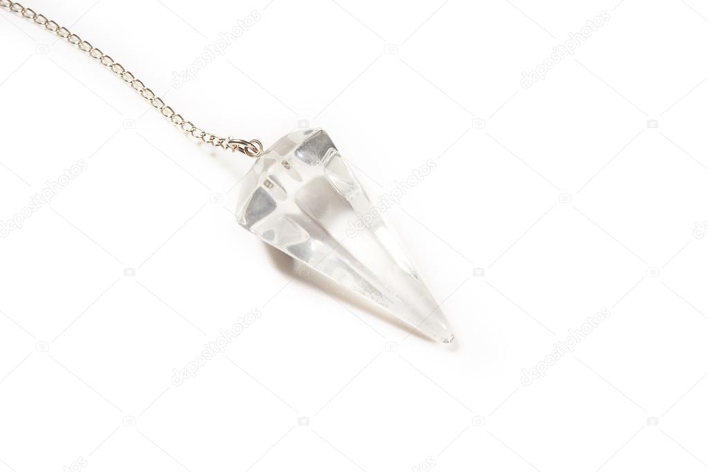 White crystal pendulum