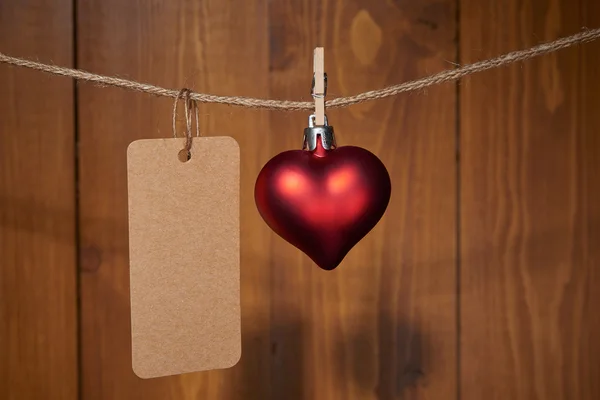 Día de San Valentín corazón rojo decoración — Foto de Stock