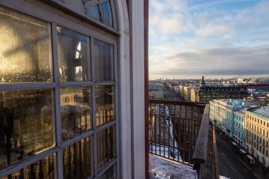 Saint-Petersburg, Rusya 'daki Duma Kulesi' nin tepesinden, Nevsky Prospect