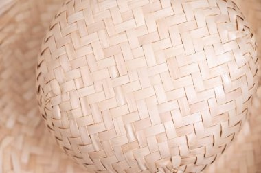 Hasır örgü arka planı. El işi, örülmüş bambu deseni..