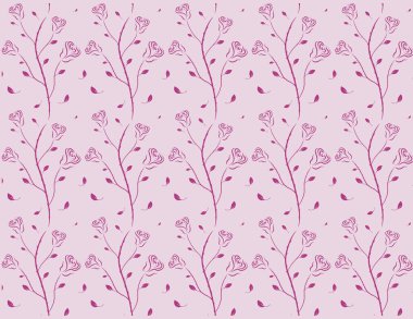 Mother's Day patter composition, flat roses buds on pink background, Valentine, decor invitation card concept.