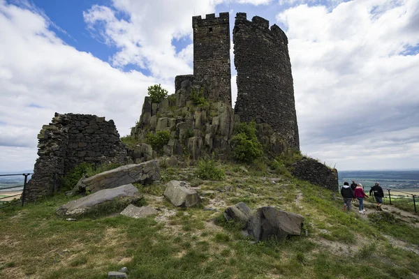 Die Ruinen Der Burg Hazmburk Mittelböhmen — Stockfoto