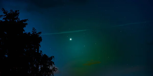 리트비노프 마을의 밤하늘 — 스톡 사진