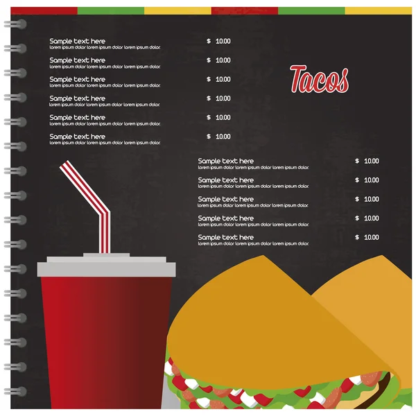 Fast-food Meni —  Vetores de Stock