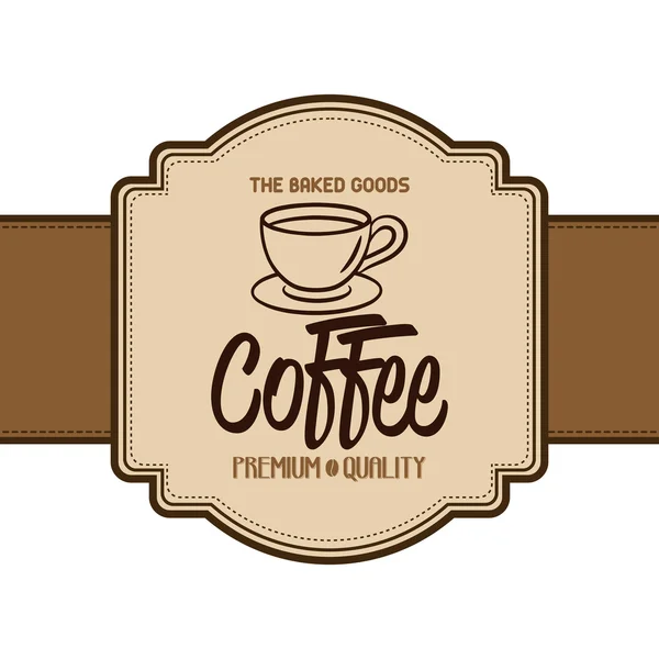 Изолированная этикетка кофе — стоковый вектор
