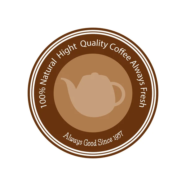 Geïsoleerde koffie label — Stockvector