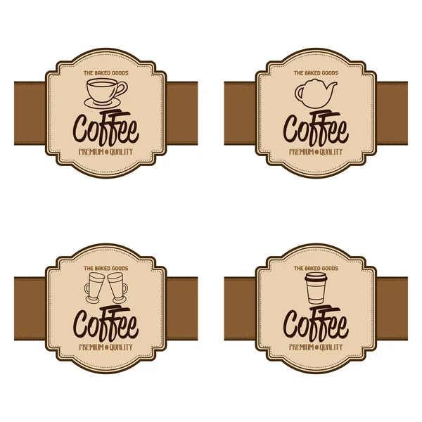 Isoliertes Kaffee-Etikett — Stockvektor