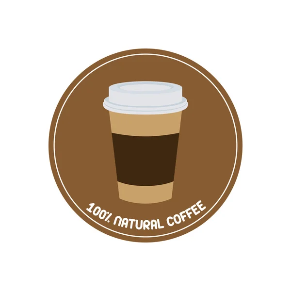 Geïsoleerde koffie label — Stockvector
