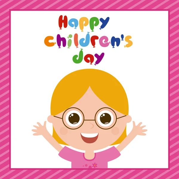 Happy children's day — Stock Vector