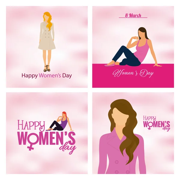 Happy women's day — Stock Vector