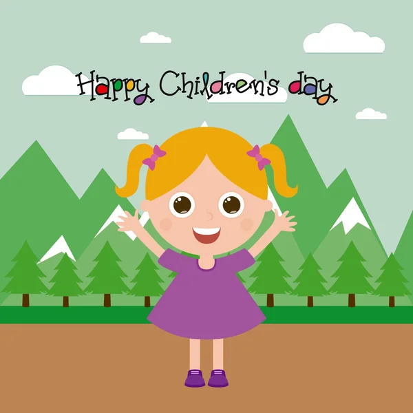 Happy children's day — Stock Vector