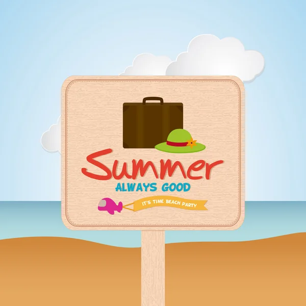 Letní prázdniny ikona — Stockový vektor