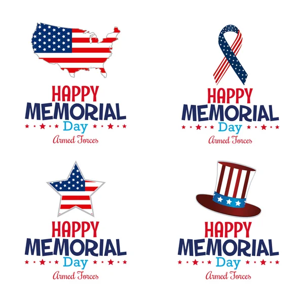 Memorial day illustration — Stock Vector