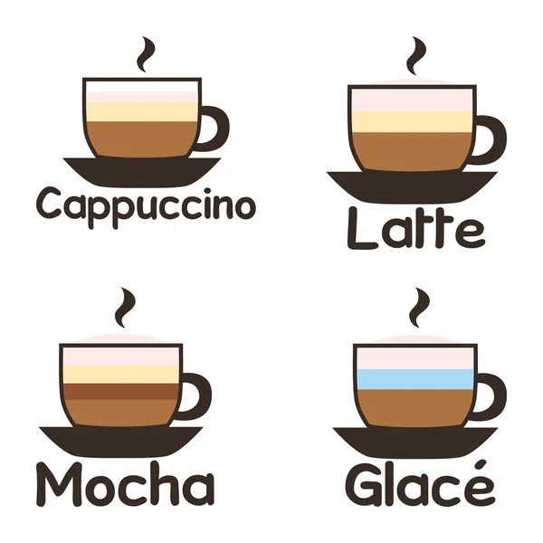 Ilustração etiqueta de café — Vetor de Stock