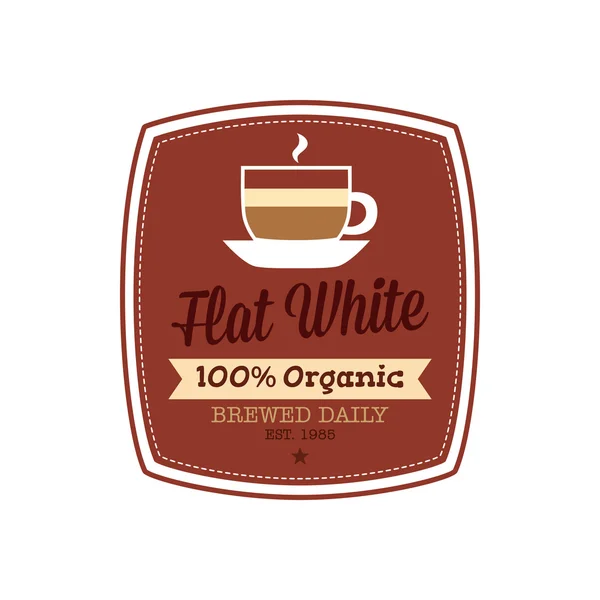 Koffie label illustratie — Stockvector