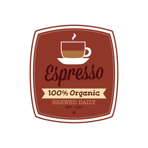 Kaffe etikett illustration — Stock vektor
