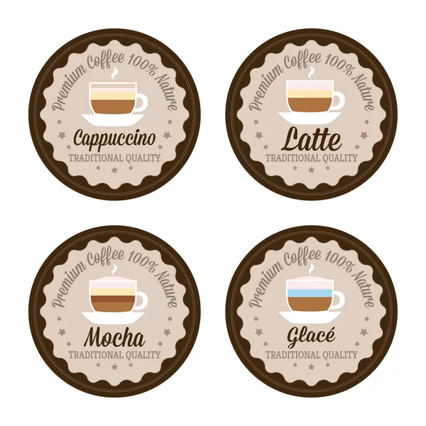 Ilustración etiqueta café — Vector de stock