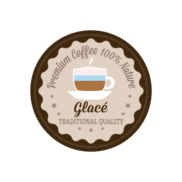 Koffie label illustratie — Stockvector