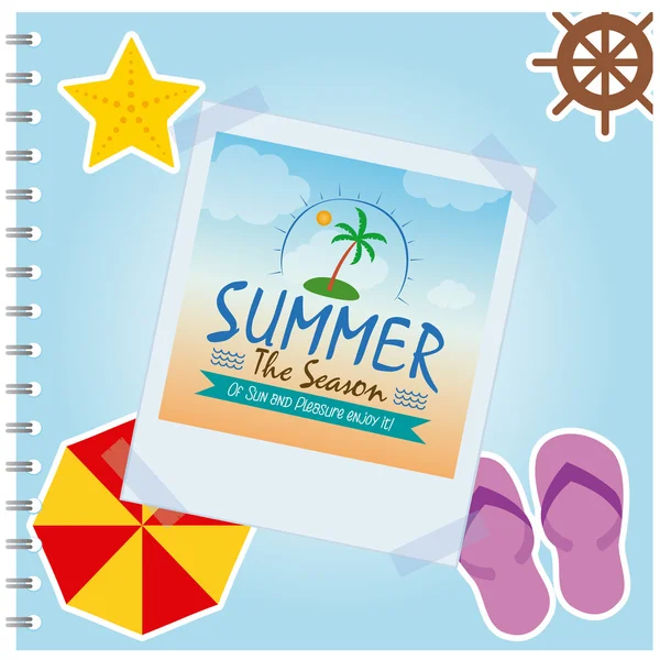 Summer vacation photo — Stock Vector