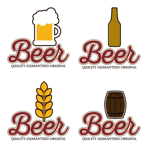 Rótulo isolado da cerveja — Vetor de Stock