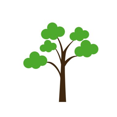 İzole soyut ağaçlar