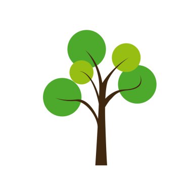 İzole soyut ağaçlar