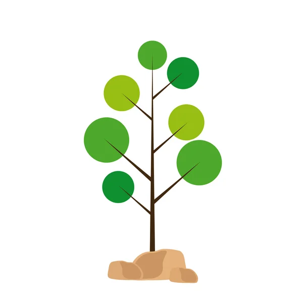 격리 된 추상적인 나무 — 스톡 벡터