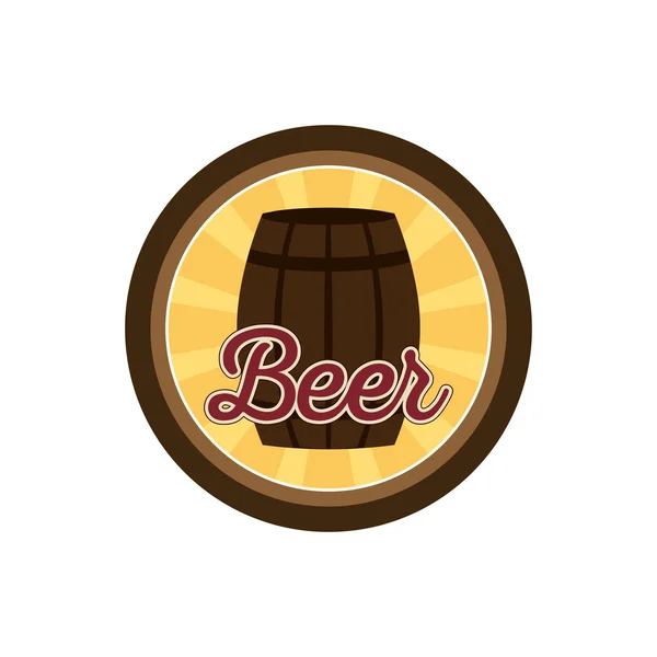 Ilustração do rótulo da cerveja — Vetor de Stock