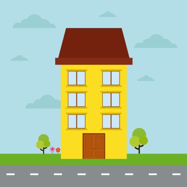 İllüstrasyon inşaat izole