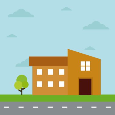 İllüstrasyon inşaat izole