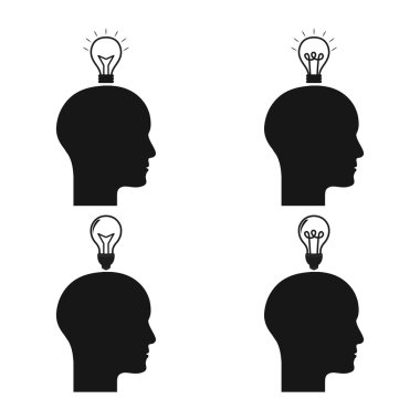 Ampul fikir illüstrasyon