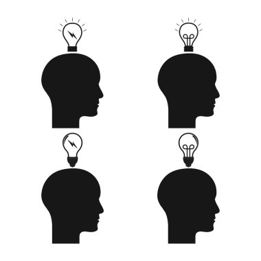 Ampul fikir illüstrasyon