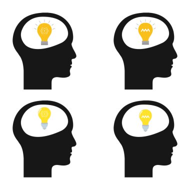 Ampul fikir illüstrasyon