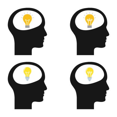Ampul fikir illüstrasyon