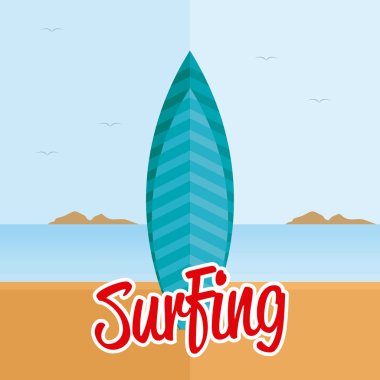 İzole Surfboard illüstrasyon